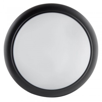 Led Round Bulkhead 180mm Black 1x15w