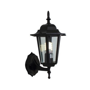 Lantern 6 Panel Up Facing Black