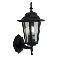 Lantern 6 Panel Up Facing Black