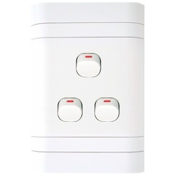 Light Switch 3 Lever 1 Way