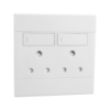 Double Socket, 16amp,white,veti 2