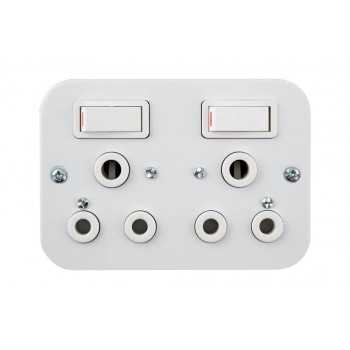Switch Plug Industrial 15a White Duo Crabtree
