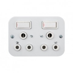 Switch Plug Industrial 15a White Duo Crabtree