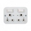 Switch Plug Industrial 15a White Duo Crabtree