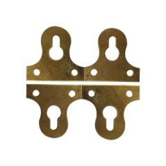 32mm Slotted Glass Plate With Screws Brass Plated