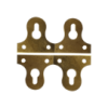 32mm Slotted Glass Plate With Screws Brass Plated