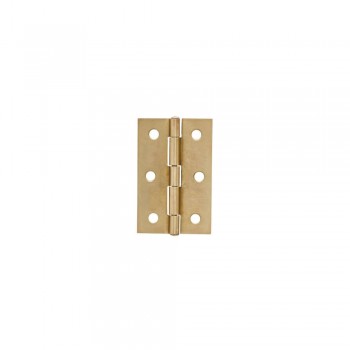 75mm Steel Butt Hinge Brass Plated With Screws