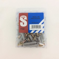 Value Pack Nail In Anchors 6mm X 35mm Quantity:50