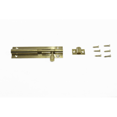 75mm Brass Straight Barrel Bolt With Screws