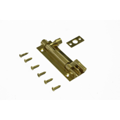 75mm Brass Necked Barrel Bolt With Screws