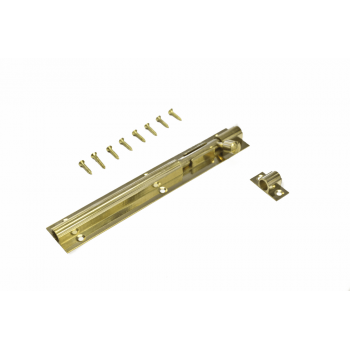 150mm Brass Straight Barrel Bolt With Screws