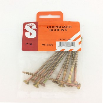 Pre Pack Chipboard Screws M5.5 X 90mm Quantity:10
