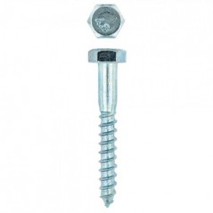 Eureka Coach Screw Galvanised Mild Steel 10x75mm Quantity:6