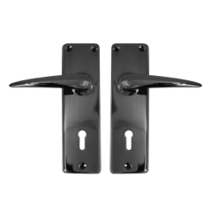 6" Common Steel Handles Black Satin Plated