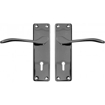 6" Sapphire Steel Handles Black Satin Plated