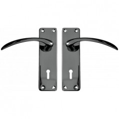 6" Emerald Steel Handles Black Satin Plated