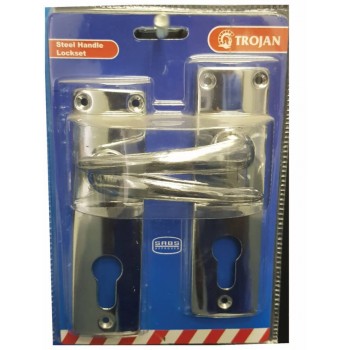 Lockset Brass Plated Handle & Brass Profile Cylinder