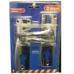 Lockset Brass Plated Handle & Brass Profile Cylinder