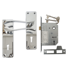 Sapphire Handle & 2 Lever Sabs Lockset