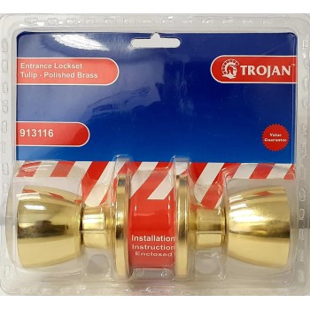 6100 Cylindrical Lockset Brass Plated