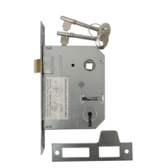 2 Lever Contractor Lock Insert Brass Plated