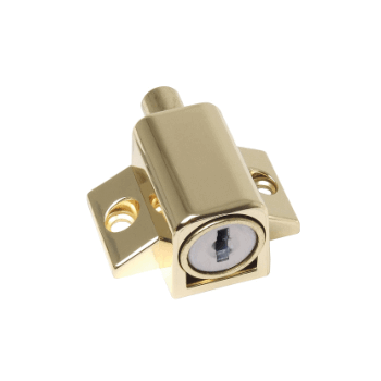Patio Door Night Latch (push Lock) Brass Plated