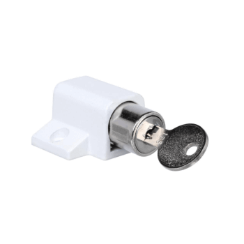 Patio Door Night Latch (push Lock) White
