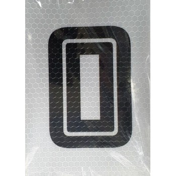 Black & White Reflective Number 0