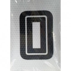 Black & White Reflective Number 0