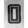 Black & White Reflective Number 0