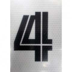 Black & White Reflective Number 4