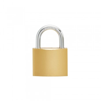 Padlock Iron 50mm, Security Plus, Brass Plated, 2 Keys