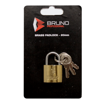 Brass Padlock 50mm Bruno Blister