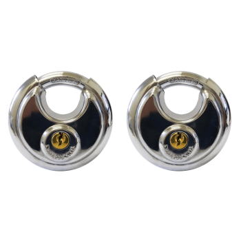 70mm Stainless Steel Keyed-alike Discus Padlocks Quantity:2