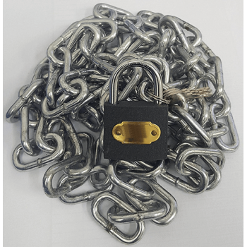 Galvanised Chain 4mm X 2m With Padlock 32mm