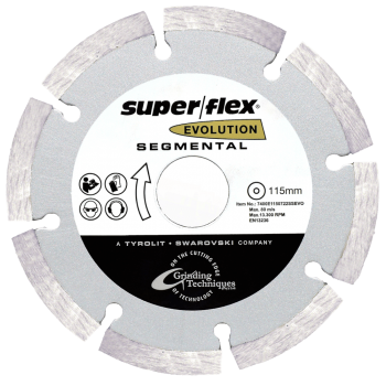Superflex Evolution Segmented Diamond Blade 115 X 1.8mm