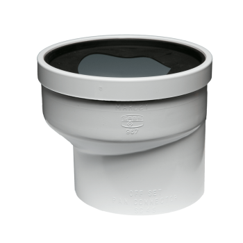 Soil & Vent Pan Collar Offset 110mm Sabs