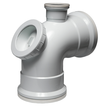 Soil & Vent Bend 110mm Vent Horn Inspection Hole 90 Deg Sabs
