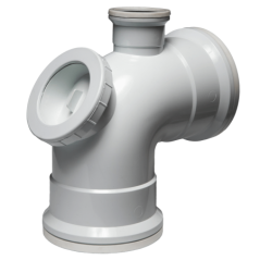 Soil & Vent Bend 110mm Vent Horn Inspection Hole 90 Deg Sabs