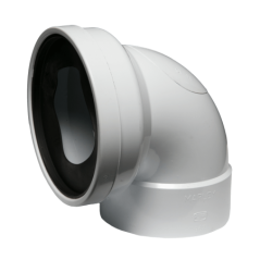 Soil & Vent Pan Collar Bent Plain 90deg 110mm Sabs