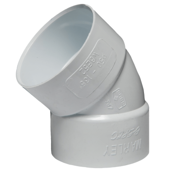 Soil & Vent Bend 50mm X 45 Deg Plain Sabs