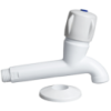 Plastic White Extended Bib Tap 15mm