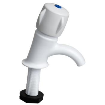 Plastic White Pillar Tap 15mm