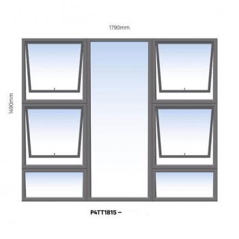 Window Frame Aluminiumin P4tt1815 Bronze
