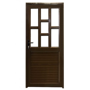 Aluminium Door Bronze 890 X 2090 Staggered/solid