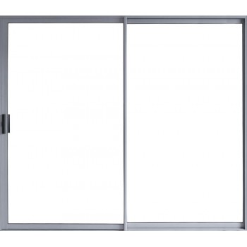 Sliding Door Aluminium Nat 2.4m
