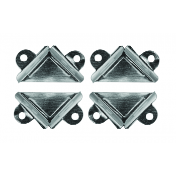 4mm Mirror Corners Nickle Plated with Screws Quantity:4, TROJAN - Cashbuild