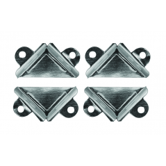 4mm Mirror Corners Nickle Plated with Screws Quantity:4, TROJAN - Cashbuild