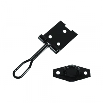 65mm Wire Hasp & Staple Black Jap Plated, TROJAN - Cashbuild