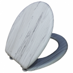 Toilet Seat Wooden Grey Ash